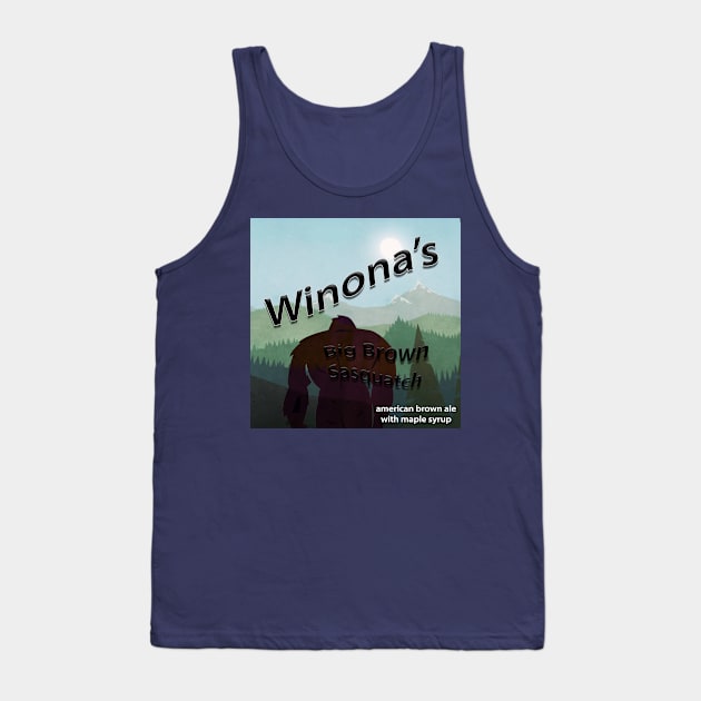 Winona's Big Brown Sasquatch Tank Top by Erik Morningstar 